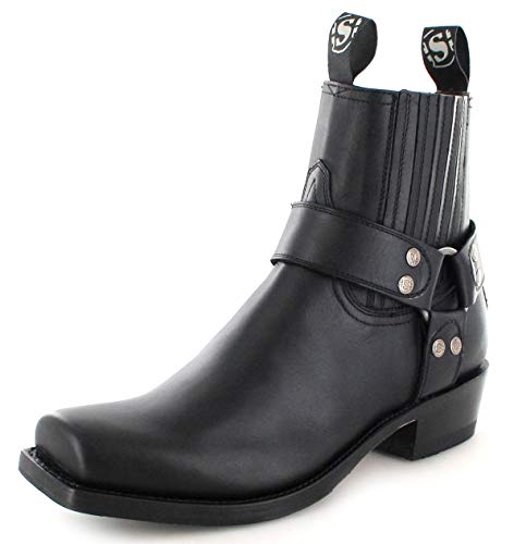 Sendra Boots Unisex Biker Boots 8286 Negro Lederstiefelette Bikerstiefelette Motorradstiefel Schwarz 39 EU von Sendra