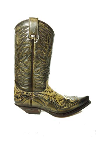 Sendra Cowboystiefel 3241 Antik Schlangenleder incl. Roy Dunn´s Lederfett (44) von Sendra