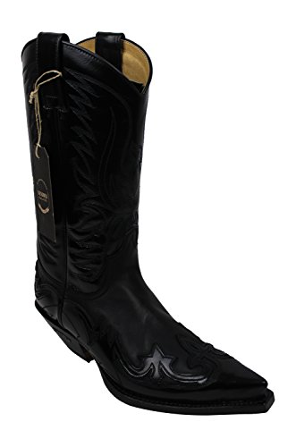 Sendra Cowboystiefel 3241 in schwarz incl. Roy Dunn´s Lederfett (41) von Sendra