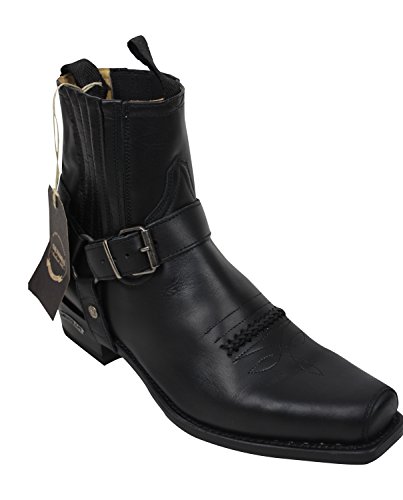 Sendra Cowboystiefel 6445 in schwarz incl. Roy Dunn´s Lederfett (41) von Sendra