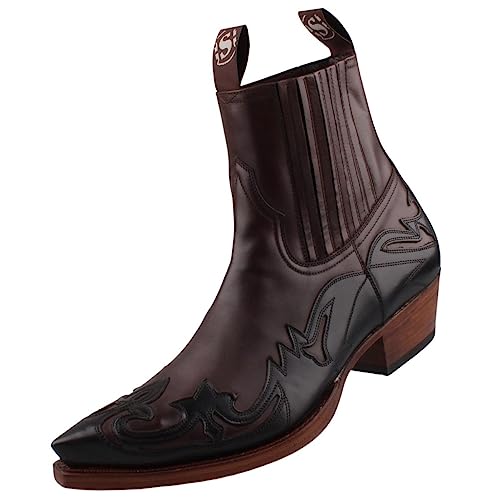 Sendra Herren Stiefelette 4660 Braun, Schuhgröße:EUR 46 von Sendra