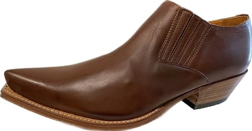 Sendra 4133 Stiefellette Boots Cowboystiefel Westernstiefel Braun Unisex inclusive Roy Dunn´s Lederfett Tragetasche (42) von Sendra