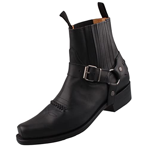 Sendra Biker Stiefelette 6445 Schwarz, Schuhgröße:EUR 42 von Sendra