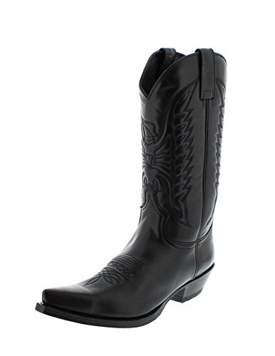 Sendra Boots 2073 Snowbut Negro/Damen & Herren Cowboystiefel Schwarz/Westernstiefel/Cowboy Boots/Schwarzer Stiefel, Groesse:41 von Sendra