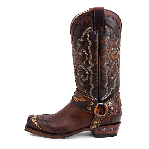 Sendra Boots - 4060 58 Cowboystiefel für Damen und Herren mit Shuhabsatz und runder Spitze - Country Boots Style in Braun - EleganteCowboystiefel - 42 von Sendra