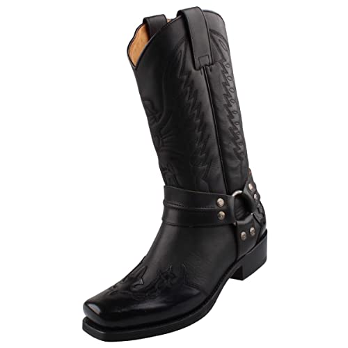 Sendra Boots Biker Stiefel 4980 Schwarz, Schuhgröße:EUR 45 von Sendra