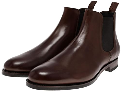 Sendra Boots Herren Chelsea Boots 10615 Tom Stiefelette Leder Schuhe Braun 45 EU von Sendra