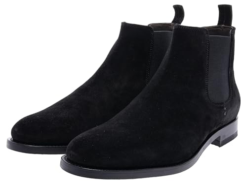Sendra Boots Herren Chelsea Boots 10615 Tom Stiefelette Leder Schuhe Schwarz 45 EU von Sendra