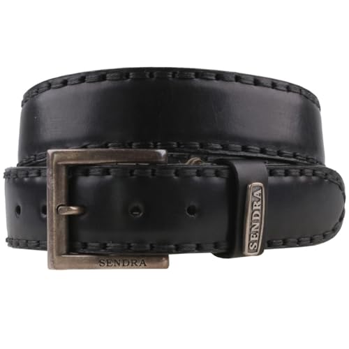 Sendra Boots Herren Leder Gürtel Schwarz 100 cm von Sendra