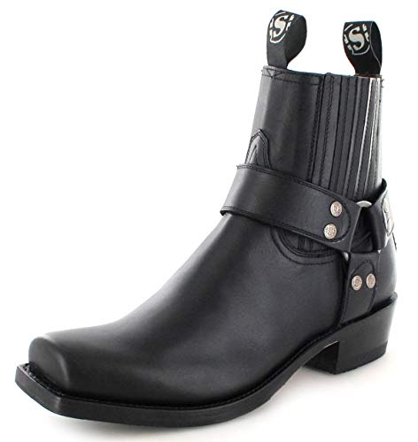 Sendra Boots Unisex Biker Boots 8286 Negro Lederstiefelette Bikerstiefelette Motorradstiefel Schwarz 41 EU von Sendra