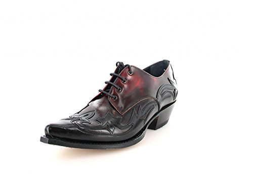 Sendra Boots Westernschuh 10066 Schwarz Rot Schnürschuh von Sendra