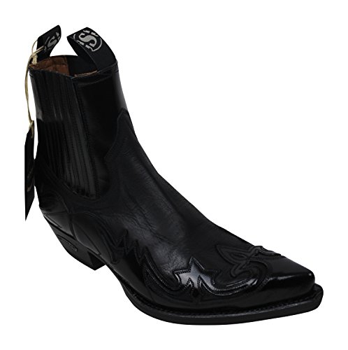 Sendra Cowboystiefel 4660 in schwarz incl. Roy Dunn´s Lederfett (44) von Sendra