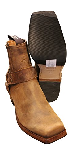 Sendra Cowboystiefel Bikerstiefel Stiefellette 8286 in schwarz incl. Roy Dunn´s Lederfett und Stiefelknecht (40) von Sendra