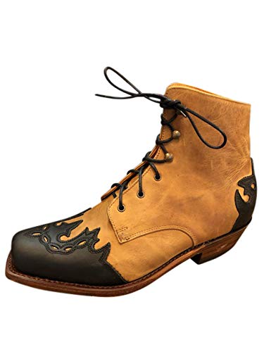 Sendra Cowboystiefel Stiefelette Line Dance Schnürr Stiefel Mod. 16008-4 Karee (41 EU, schwarz-braun) von Sendra