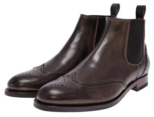 Sendra Herren Chelsea Boot 17706 Tom Braun Stiefelette Lederschuhe 48 EU von Sendra