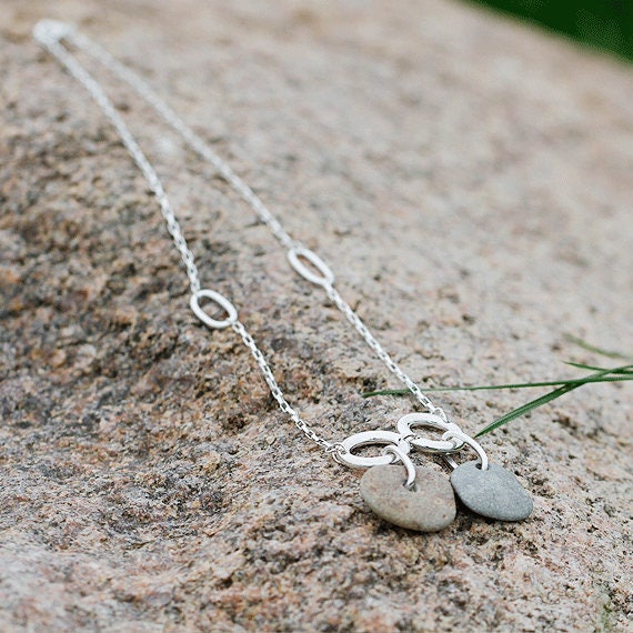 Strand Stein Kiesel/Anhänger Meer Schmuck Paar Halskette Schmuck/Jn39 von Senerim