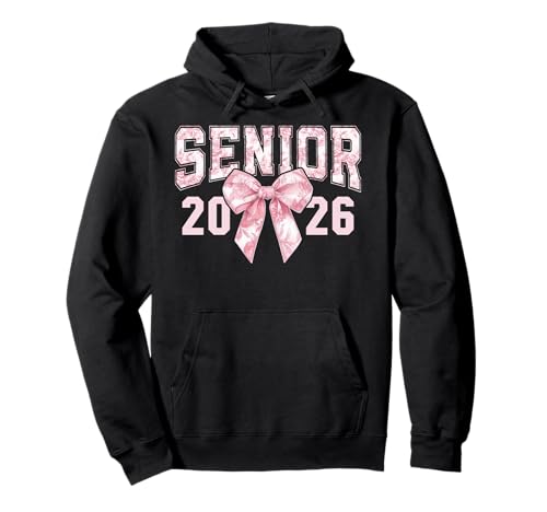 Klasse von 2026 Kokette Bogen High School Senior 26 Mädchen Frauen Pullover Hoodie von Senior 2026 Graduation 26 Grad Preppy Floral Toile