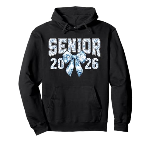 Klasse von 2026 Kokette Bogen High School Senior 26 Mädchen Frauen Pullover Hoodie von Senior 2026 Graduation 26 Grad Preppy Floral Toile