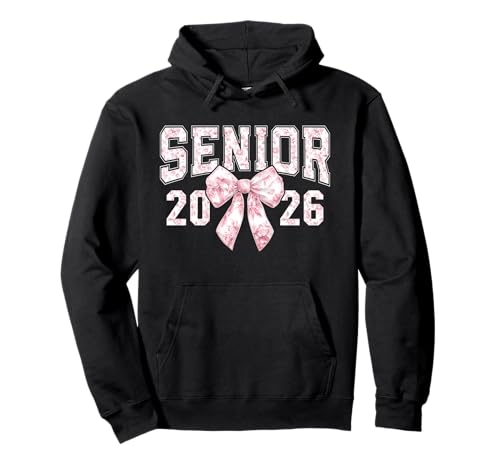 Klasse von 2026 Kokette Bogen High School Senior 26 Mädchen Frauen Pullover Hoodie von Senior 2026 Graduation 26 Grad Preppy Floral Toile