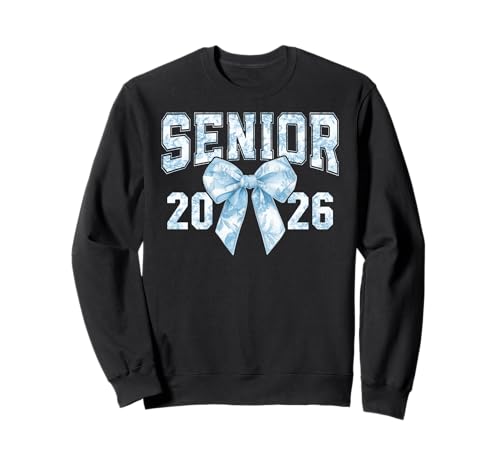 Klasse von 2026 Kokette Bogen High School Senior 26 Mädchen Frauen Sweatshirt von Senior 2026 Graduation 26 Grad Preppy Floral Toile