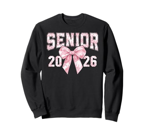 Klasse von 2026 Kokette Bogen High School Senior 26 Mädchen Frauen Sweatshirt von Senior 2026 Graduation 26 Grad Preppy Floral Toile