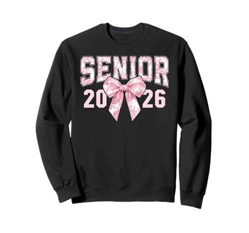 Klasse von 2026 Kokette Bogen High School Senior 26 Mädchen Frauen Sweatshirt von Senior 2026 Graduation 26 Grad Preppy Floral Toile