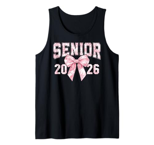 Klasse von 2026 Kokette Bogen High School Senior 26 Mädchen Frauen Tank Top von Senior 2026 Graduation 26 Grad Preppy Floral Toile