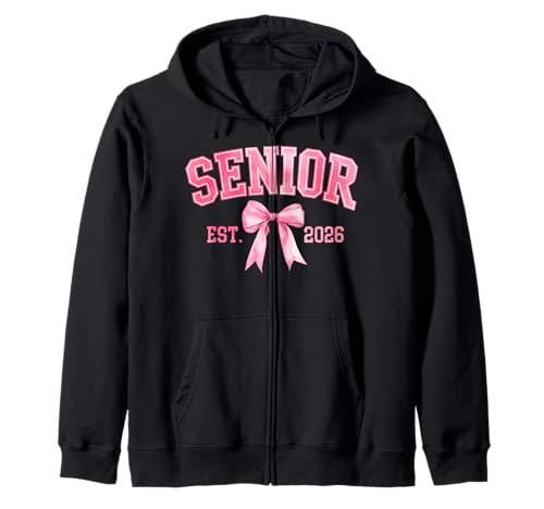 Senior 2026 Coquette Pink Bow Class of 2026 Graduation Girls Kapuzenjacke von Senior 26 Family Matching Class of 2026 Tee
