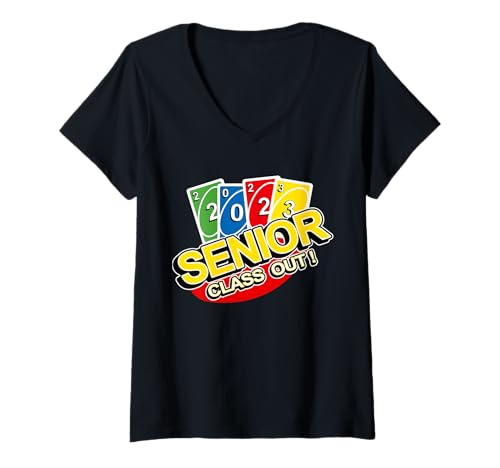 Damen Klasse 2023 Senior Twenty-Tres Gamer Class Out Grade Geschenke T-Shirt mit V-Ausschnitt Damen Klasse 2023 Senior Twenty-Tres Gamer Class Out Grade Geschenke T-Shirt mit V-Ausschnitt von Senior Class 2023 Graduating Graduate Gamer Gifts