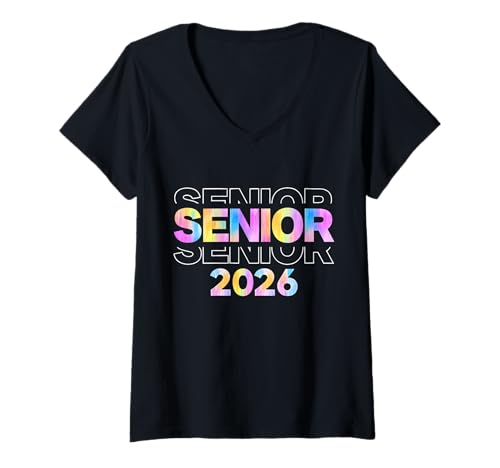Damen Class of 2026 Senior 2026 Graduation Student Men Senior 26 T-Shirt mit V-Ausschnitt von Senior Graduation Class Of 2026 Costume Tee