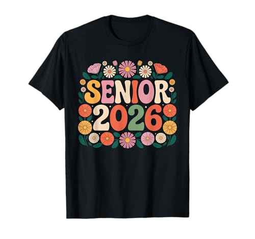 Senior 2026 Groovy Retro Grad Klasse von 2026 Grad Kids T-Shirt von Senior Graduation Class Of 2026 Costume Tee