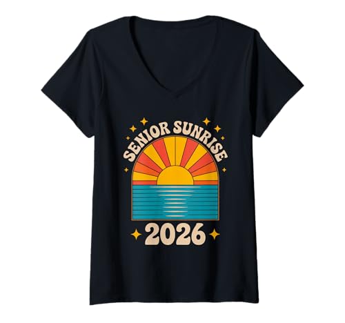Damen Erinnerungen an den Sommer an die Boho-Feier von Senior Sunrise 2026 T-Shirt mit V-Ausschnitt Damen Erinnerungen an den Sommer an die Boho-Feier von Senior Sunrise 2026 T-Shirt mit V-Ausschnitt von Senior Sunrise 2026 Beach Vibe Graduation