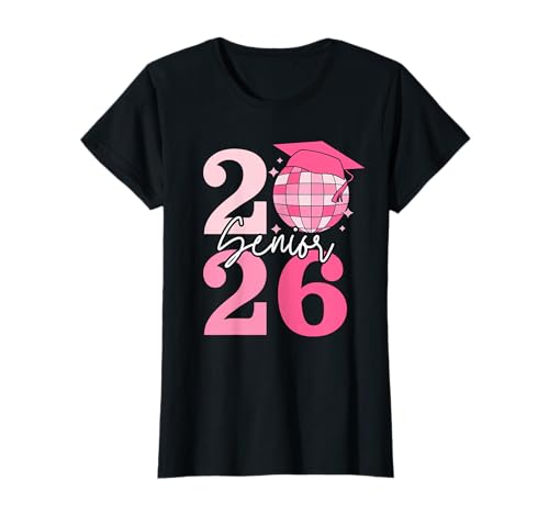 Senior 2026 Discokugel Cute Pink Retro Groovy Girls T-Shirt Senior 2026 Discokugel Cute Pink Retro Groovy Girls T-Shirt von Senior Year 2026 Tees and Gifts