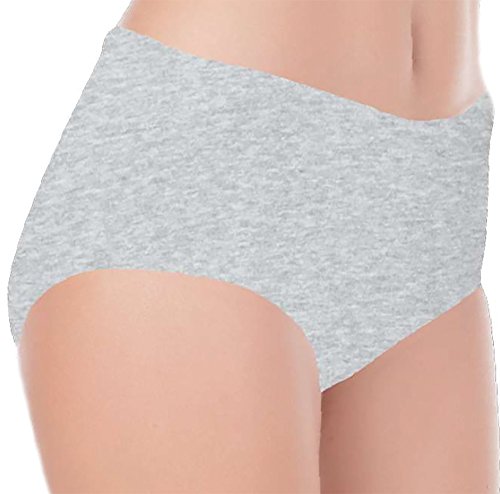 Seniorenmode24 Damen Senioren Unterhose/Unterhemd Gr. 36-38 bis 56-58 ideal für pflegebedürftige Omas einfach anzuziehen 2er,3er oder 4er Pack (3er Pack mit Elasthan Grau, 36-38) von Seniorenmode24