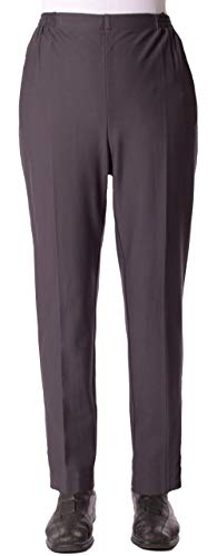Seniorenmode24 Damen Viskose Seniorenhose Schlupfhose Größe 36/38 bis 54/56 mit viel Elasthan und Gummizug in Kurzgröße ideal für Leute die im Rollstuhl sitzen und für kräftige Beine (grau, 36/38) von Seniorenmode24