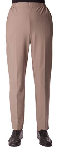 Seniorenmode24 Damen Viskose Seniorenhose Schlupfhose Größe 36/38 bis 56/58 mit Gummizug in Kurzgröße dehnbar ideal für Rollstuhlfahrer einfaches an- und ausziehen (Beige, 40/42) von Seniorenmode24