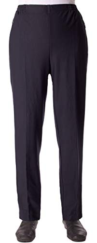 Seniorenmode24 Damen Viskose Seniorenhose Schlupfhose Größe 36/38 bis 56/58 mit Gummizug in Kurzgröße dehnbar ideal für Rollstuhlfahrer einfaches an- und ausziehen (Blau, 42/44) von Seniorenmode24