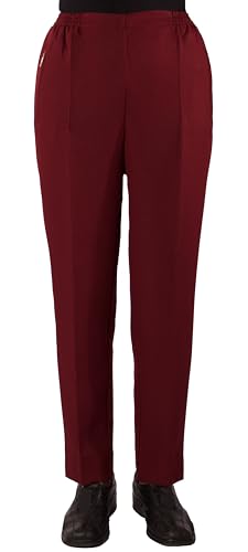 Seniorenmode24 Winter Schlupfhose meliert, komfortabler Gummibund, gerader Schnitt, Hosentaschen mit Zip (DE/NL/SE/PL, Numerisch, 38, Regular, Kurz, weinrot) von Seniorenmode24