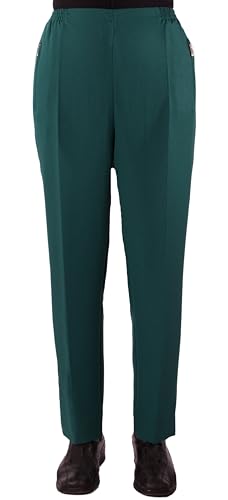 Seniorenmode24 Winter Schlupfhose meliert, komfortabler Gummibund, gerader Schnitt, Hosentaschen mit Zip (DE/NL/SE/PL, Numerisch, 42, Regular, Kurz, Petrol) von Seniorenmode24