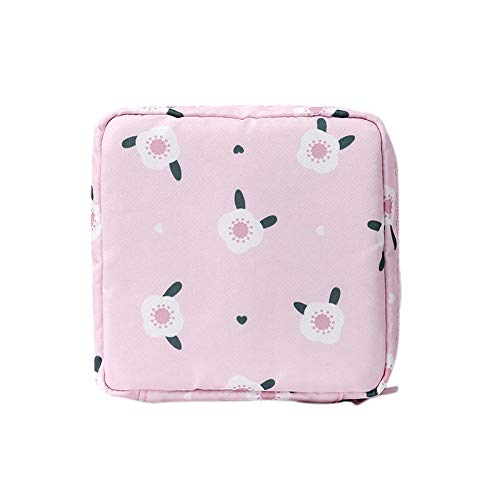 Senmubery 1PCS Make-up Taschen Reißverschluss Mädchen Sanitär Pad Tasche Kartenhalter Münze Geldbörse Kosmetik Kopfhörer Fall Sanitär Beutel Rosa von Senmubery