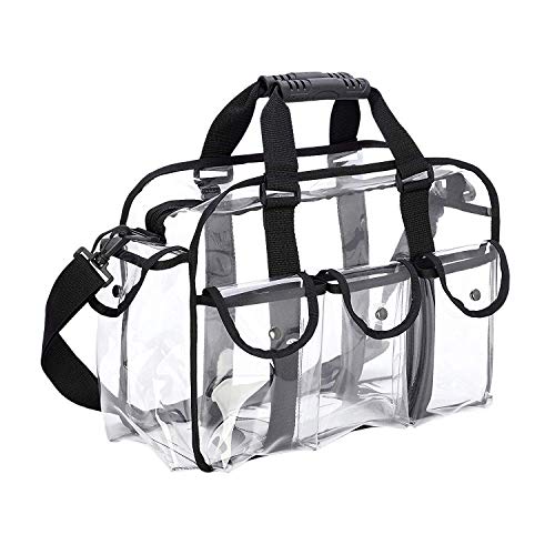 Senmubery Transparente Reise-Make-up-Tasche, Schultergurt, verstellbar, für Damen und Herren, Reisen, Strand von Senmubery