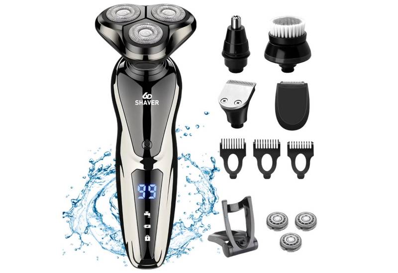 Senmudi Elektrorasierer Barttrimmer Herren Haarschneidemaschine, 7-in-1 Multifuntionstrimmer, Haarschneider/Bartschneider/Nasenhaartrimmer, All-In-One Trimmer, USB Wiederaufladbar & Wasserdicht Rasierer Elektrisch von Senmudi