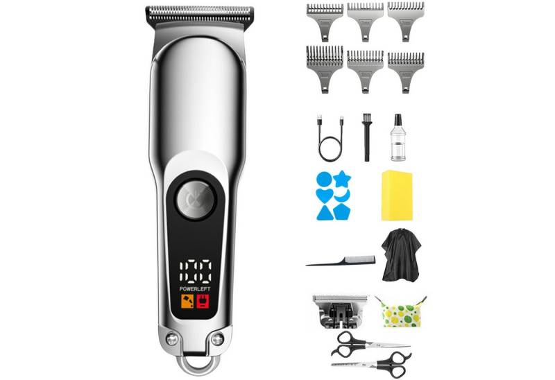 Senmudi Haarschneider Haartrimmer Herren, Haarschneidemaschine, Akku-Haarschneide, LED-Anzeige, 6 Kammaufsatz, Profi Friseur Bart und Haarschneider Set von Senmudi