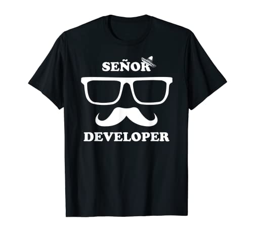 Herren Senor / Senior Developer | Sombrero Entwickler T-Shirt Herren Senor / Senior Developer | Sombrero Entwickler T-Shirt von Senor Developer Sombrero Schnurrbart