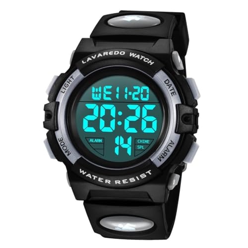 BEN NEVIS Digital Uhren für Kinder Jungen - 50 M Wasserdicht Sports Outdoor Digitaluhr Kinder Silikon Armbanduhr mit Wecker/Stoppuhr/LED-Licht/Stoßfest/Datum,Elektronische Kinderuhren Blau von BEN NEVIS