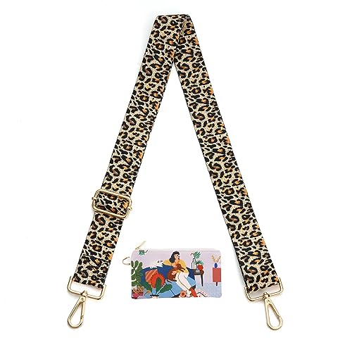 Senral Leopard Gurte Für Taschen 3.8cm Breit,Schulterriemen für Taschen und Handtaschen,Crossbody Bag Gurt Verstellbarer Taschengurt für Damen und Herren,Taschengurte Zum Wechseln von Senral