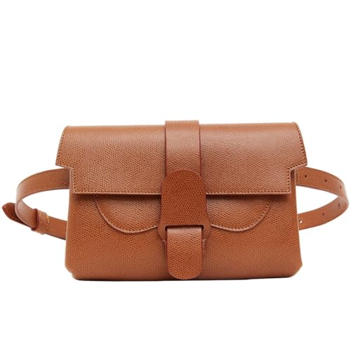 Senreve Aria Gürteltasche 100% echtes italienisches Leder Damen Handtasche Crossbody Schultertasche Sling Bag Clutch, Kastanie, Einheitsgröße von Senreve