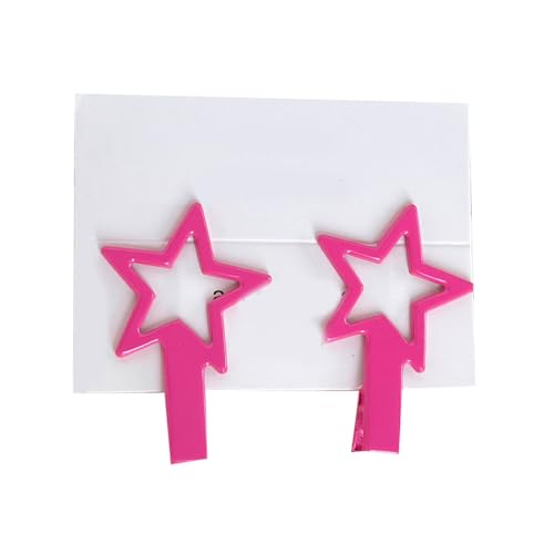 2pcs niedliche Haarklammern sternförmige Metallhaarstifte Mädchen Haarzubehör für Kinder Rose rot von Senrusa