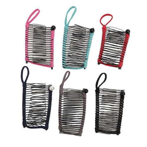 Frauen Bananen Haare Clips Vintage Clincher Comb Haartader für dicke Wellenkurner Pferdeschwänze von Senrusa