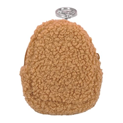 Plüschbetriebsbalken süße tragbare Kinder Wechseln der Geldbörse für Kosmetik Lippenstift -Datenlinienspeicherung (Brown) von Senrusa